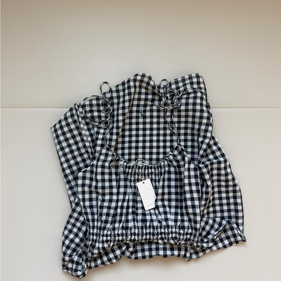 Doen Leslie Black and White Gingham Midi Dress - Picture 2 of 11